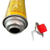 Portable gas stove valve and butane gas cartridge valve and red caps with LPG gas can spray valve